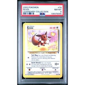 PSA 8 NM-MT Eevee 74/110 Pokémon 2002 Legendary Collection Non Holo Common